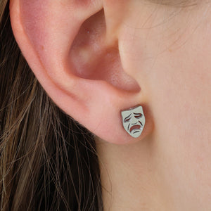 Stainless Steel Earring Studs - She Leaves A Little Sparkle - Drama Masks