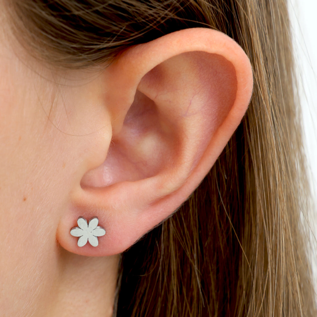 Stainless Steel Earring Studs - A Little Love For You - PRETTY FLOWERS