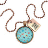 SUMMER - Vintage Copper 'I CAN AND I WILL' Necklace - Summer Bay (12712)