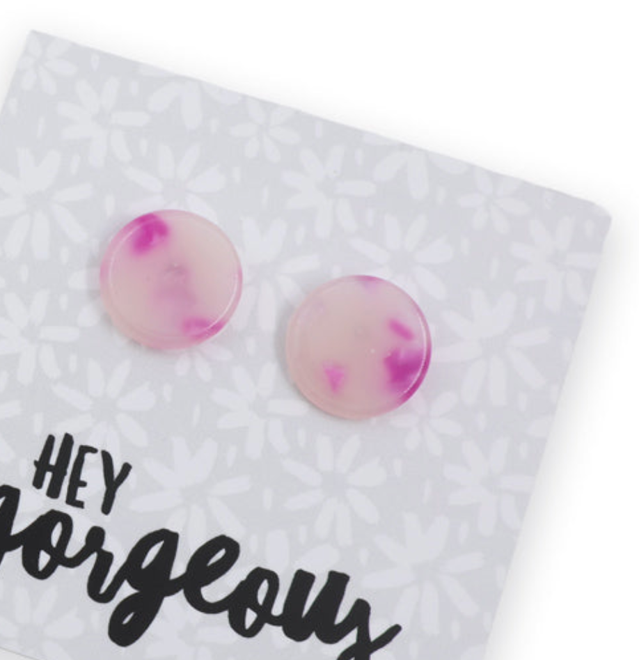 Resin Circle Studs | Hey Gorgeous - Daydream