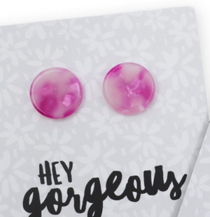 Resin Circle Studs | Hey Gorgeous - Daydream