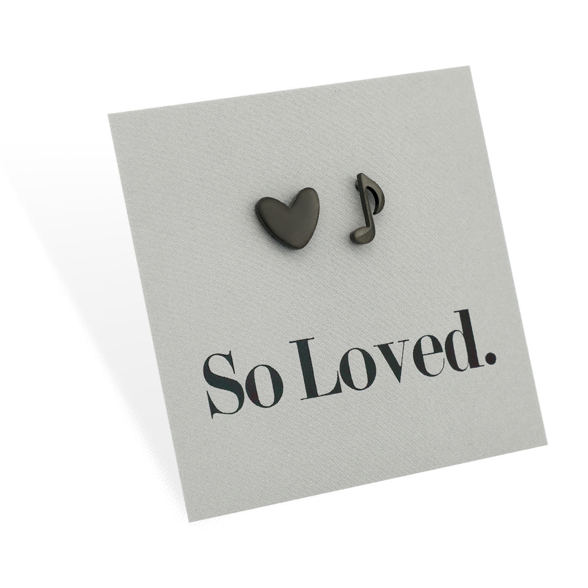 Stainless Steel Earring Studs - So Loved - MUSIC LOVE