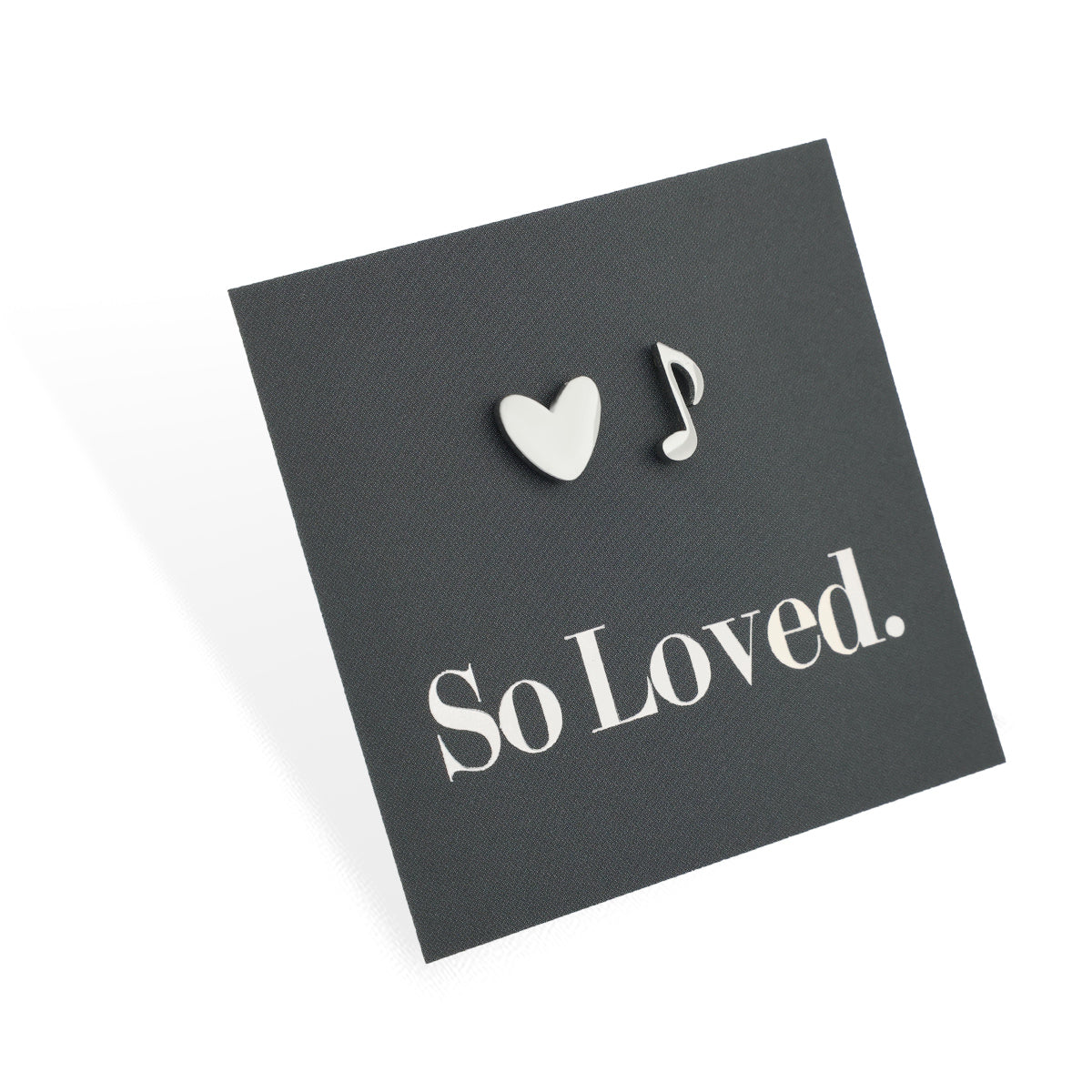 Stainless Steel Earring Studs - So Loved - MUSIC LOVE