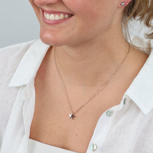 You are lovely - Star - Stainless Steel Silver Necklace (12164)