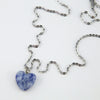 Sweetheart Stainless Steel Necklace - You Are Beautiful - Sodalite Heart (11334)