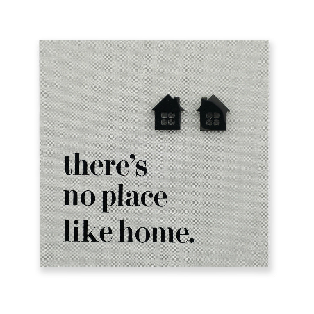 Stainless Steel Earring Studs - There's No Place Like Home - HOUSE