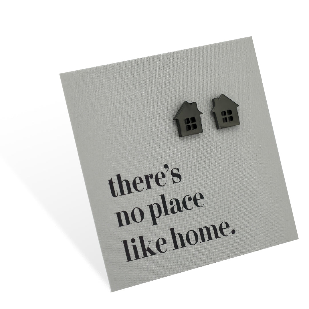 Stainless Steel Earring Studs - There's No Place Like Home - HOUSE