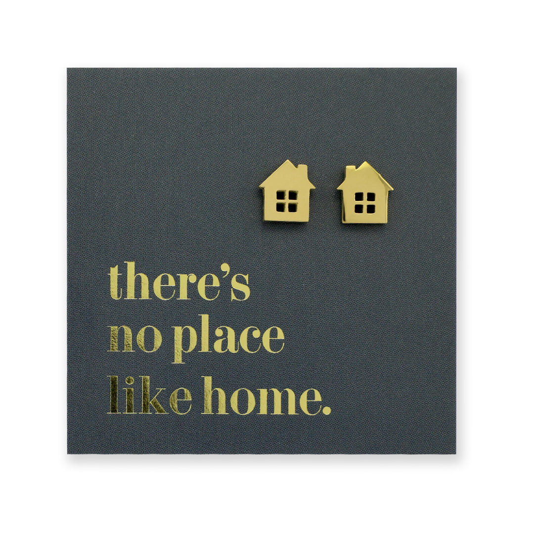 Stainless Steel Earring Studs - There's No Place Like Home - HOUSE