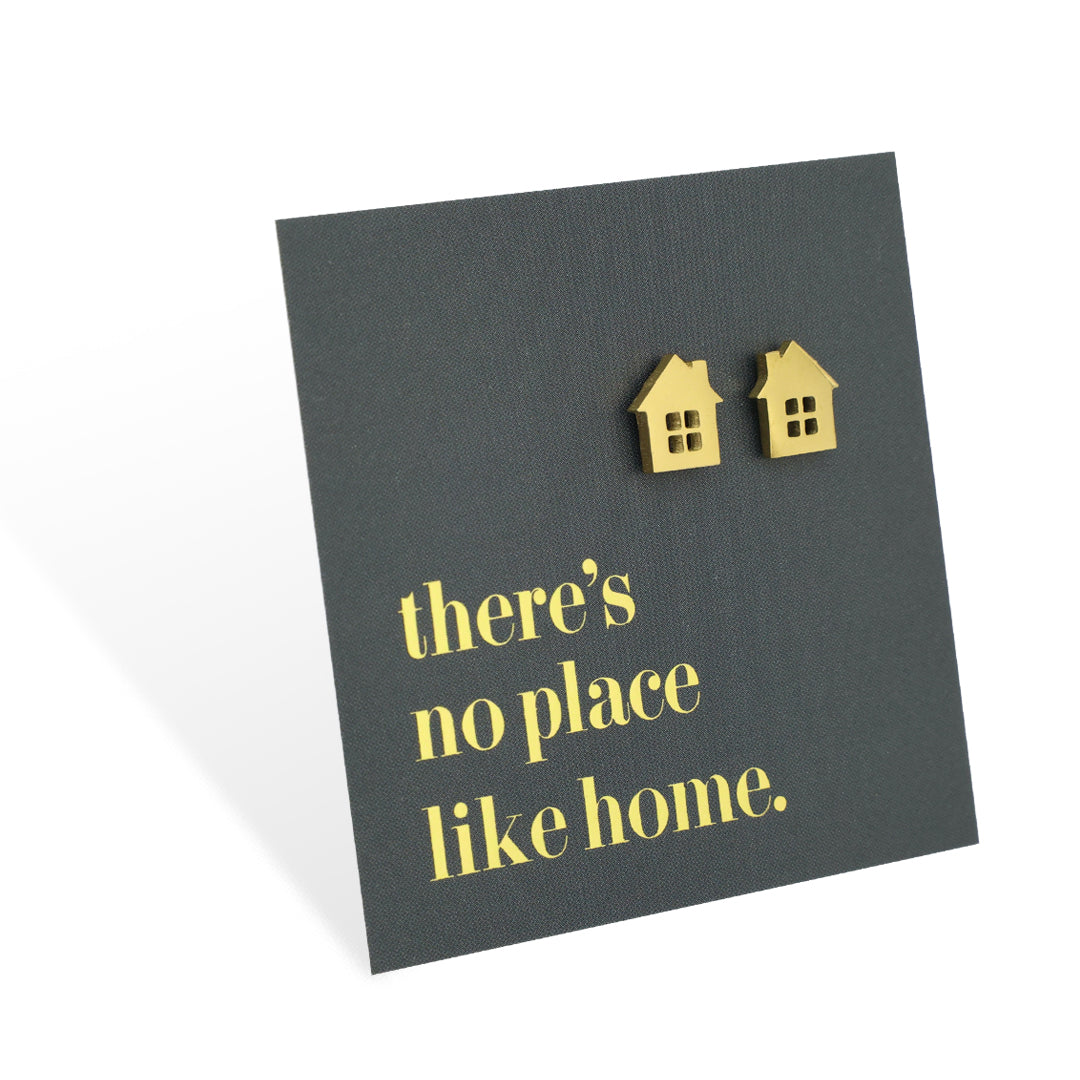 Stainless Steel Earring Studs - There's No Place Like Home - HOUSE