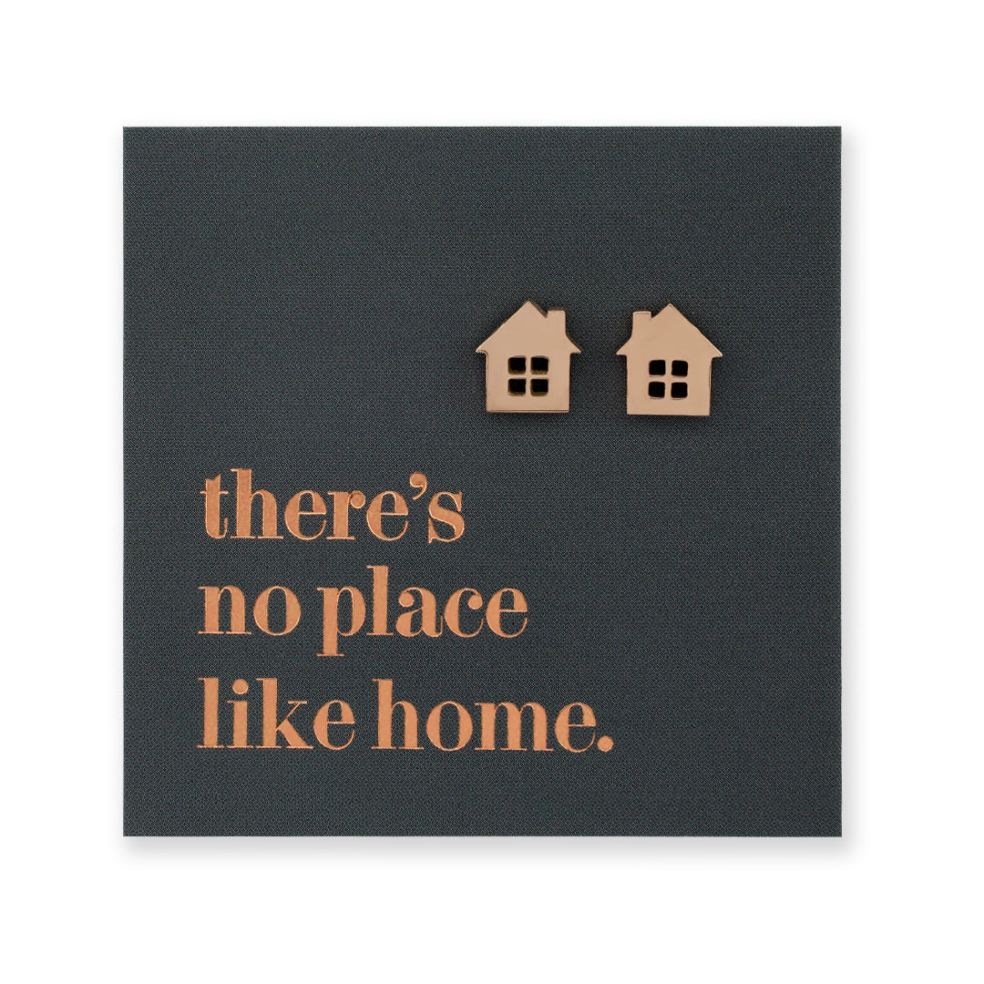 Stainless Steel Earring Studs - There's No Place Like Home - HOUSE