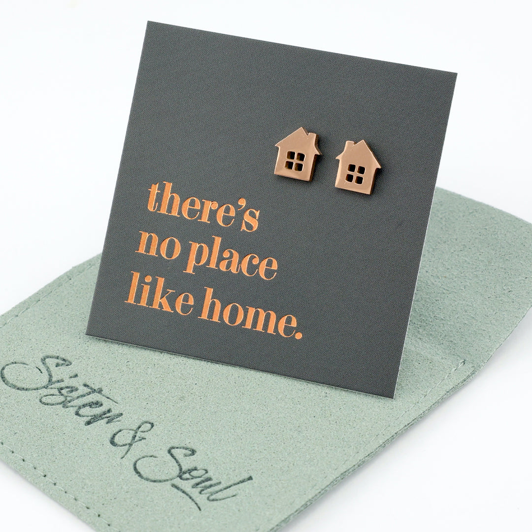 Stainless Steel Earring Studs - There's No Place Like Home - HOUSE