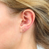 Tiny XO Rose Gold Sterling Silver Studs - Love Just For You (8214-F)