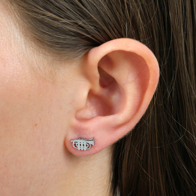 Stainless Steel Earring Studs - Shine Bright - TRUMPETS