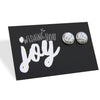 SPARKLEFEST - Wishing You Joy! Glitter Resin Earrings set in Silver - Silver Gloss (8805)