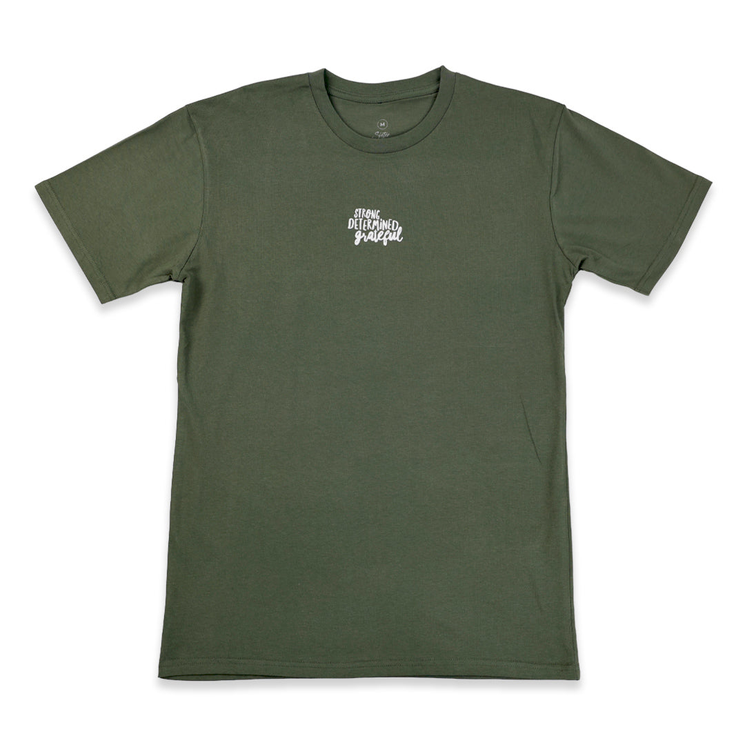 Worthy Beautiful Brave Longline T-Shirt – Basil Green