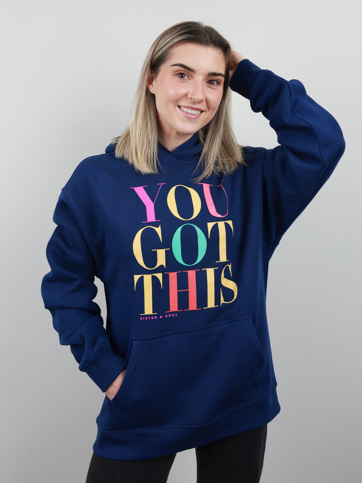 You Got This Relaxed Hoodie – Cobalt Blue