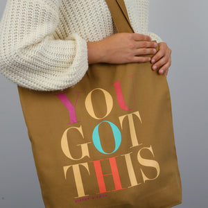 You Got This - Canvas Tote Bag - Mustard