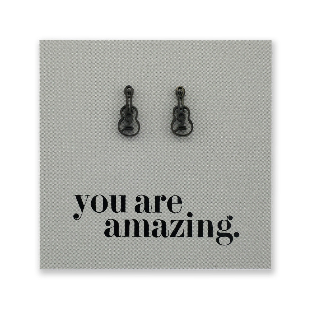 Stainless Steel Earring Studs - You Are Amazing - ACOUSTIC GUITARS