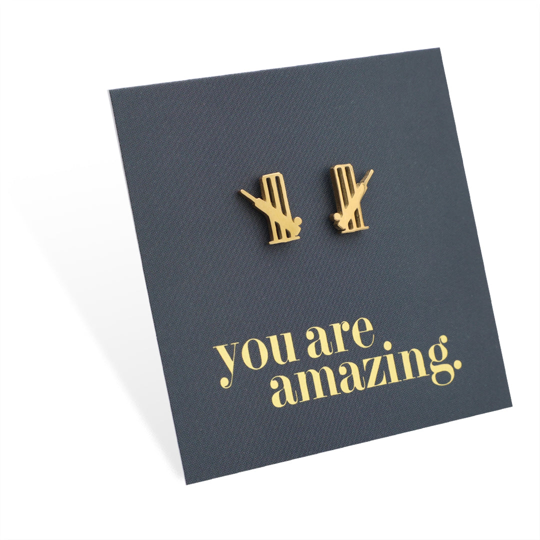 Stainless Steel Earring Studs - You Are Amazing - CRICKET