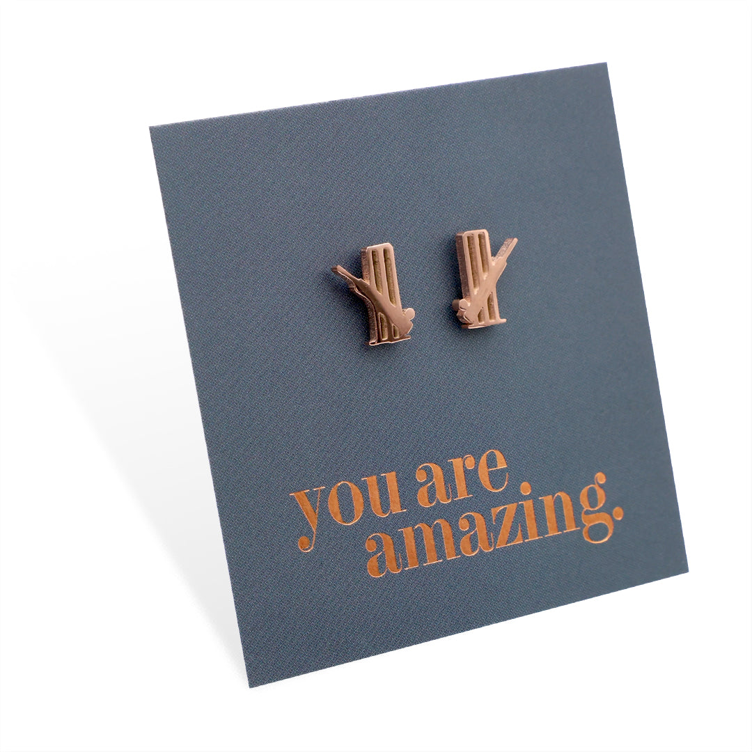 Stainless Steel Earring Studs - You Are Amazing - CRICKET