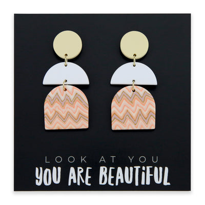 Acrylic & Polymer Dangles - 'Look at you, You are Beautiful' - Arizona (11512)