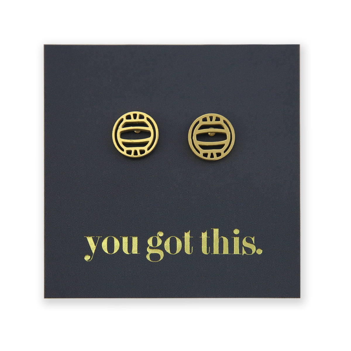 Stainless Steel Earring Studs - You Got This - NETBALLS