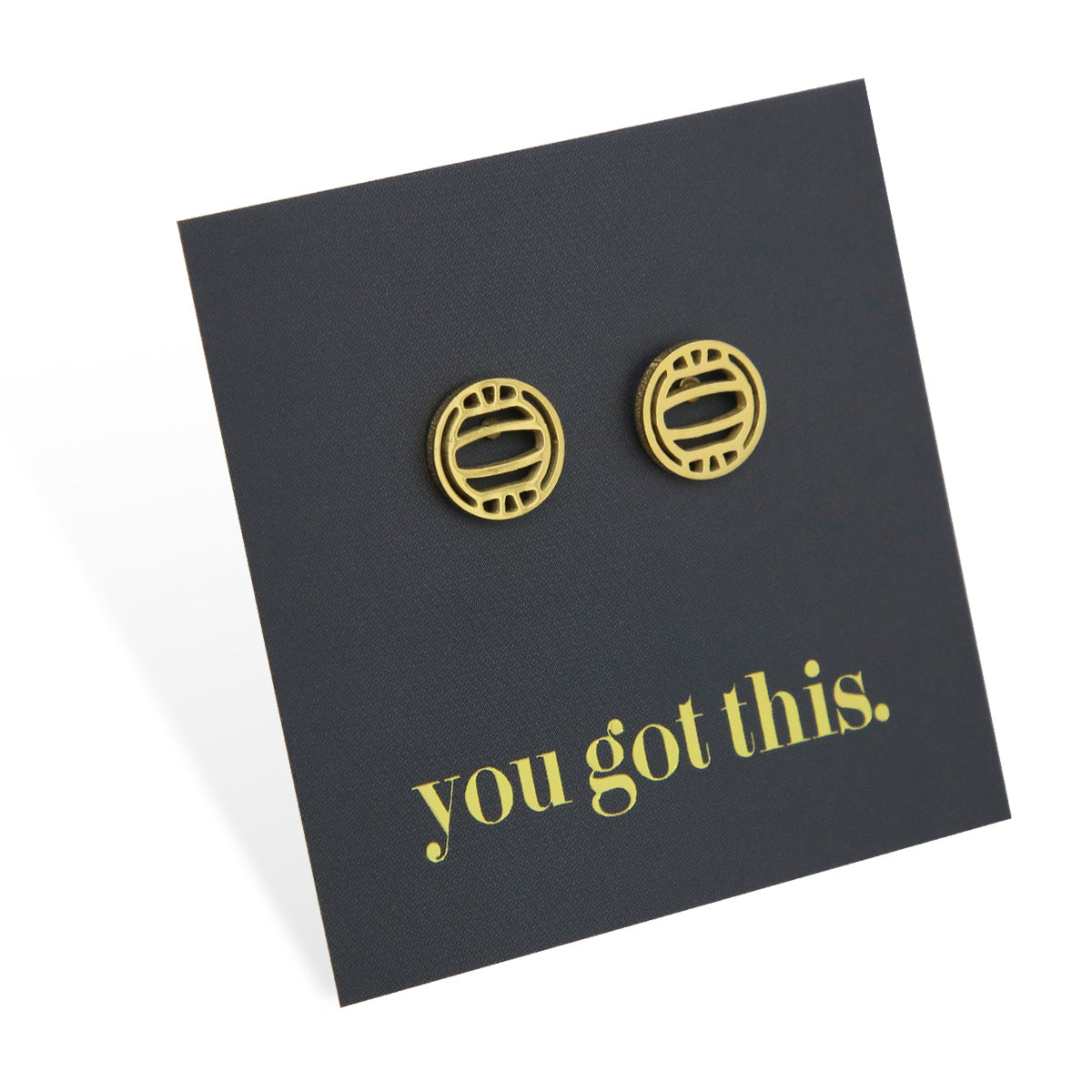 Stainless Steel Earring Studs - You Got This - NETBALLS
