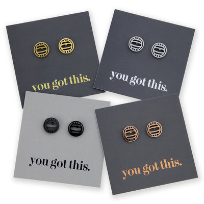 Stainless Steel Earring Studs - You Got This - NETBALLS