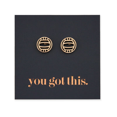 Stainless Steel Earring Studs - You Got This - NETBALLS