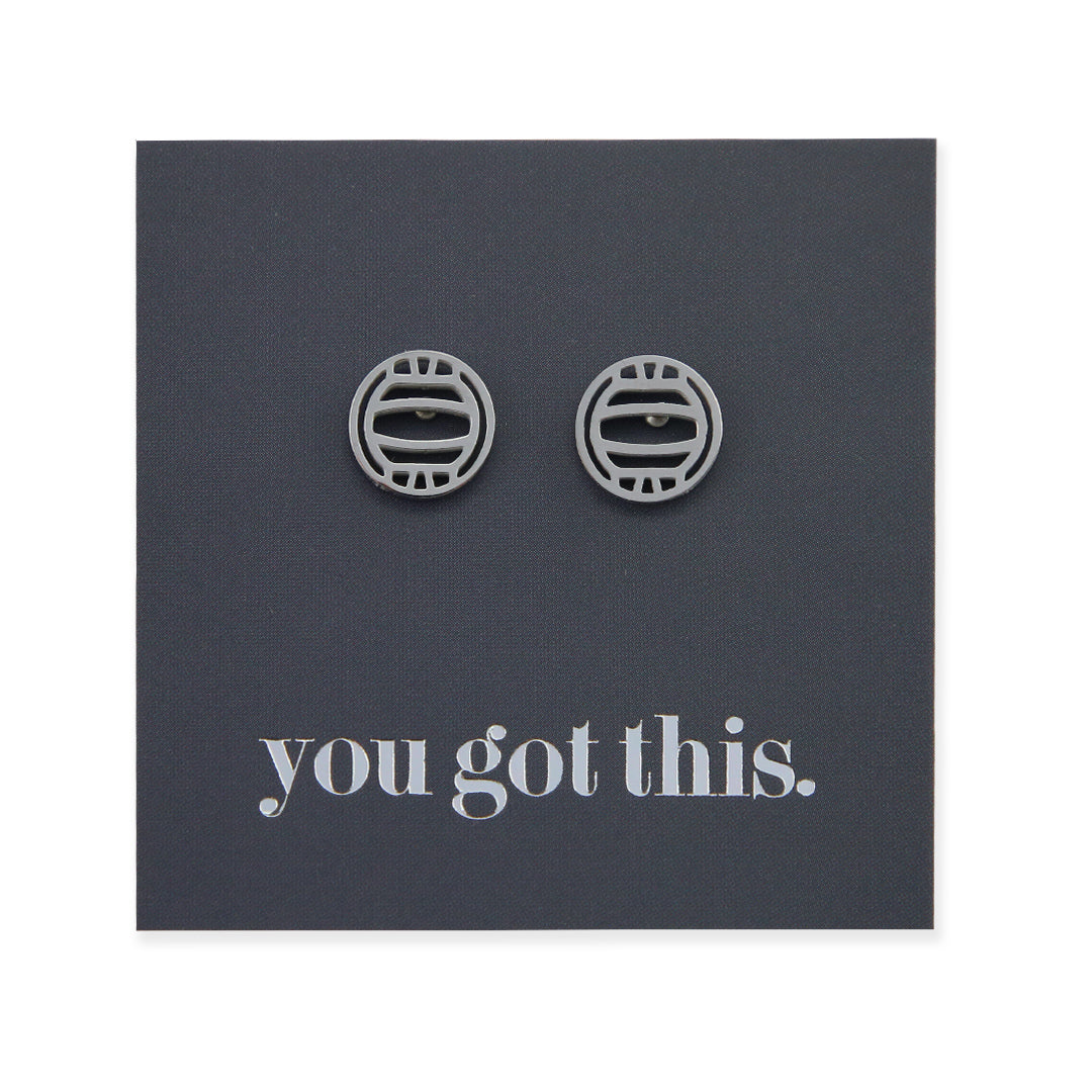 Stainless Steel Earring Studs - You Got This - NETBALLS