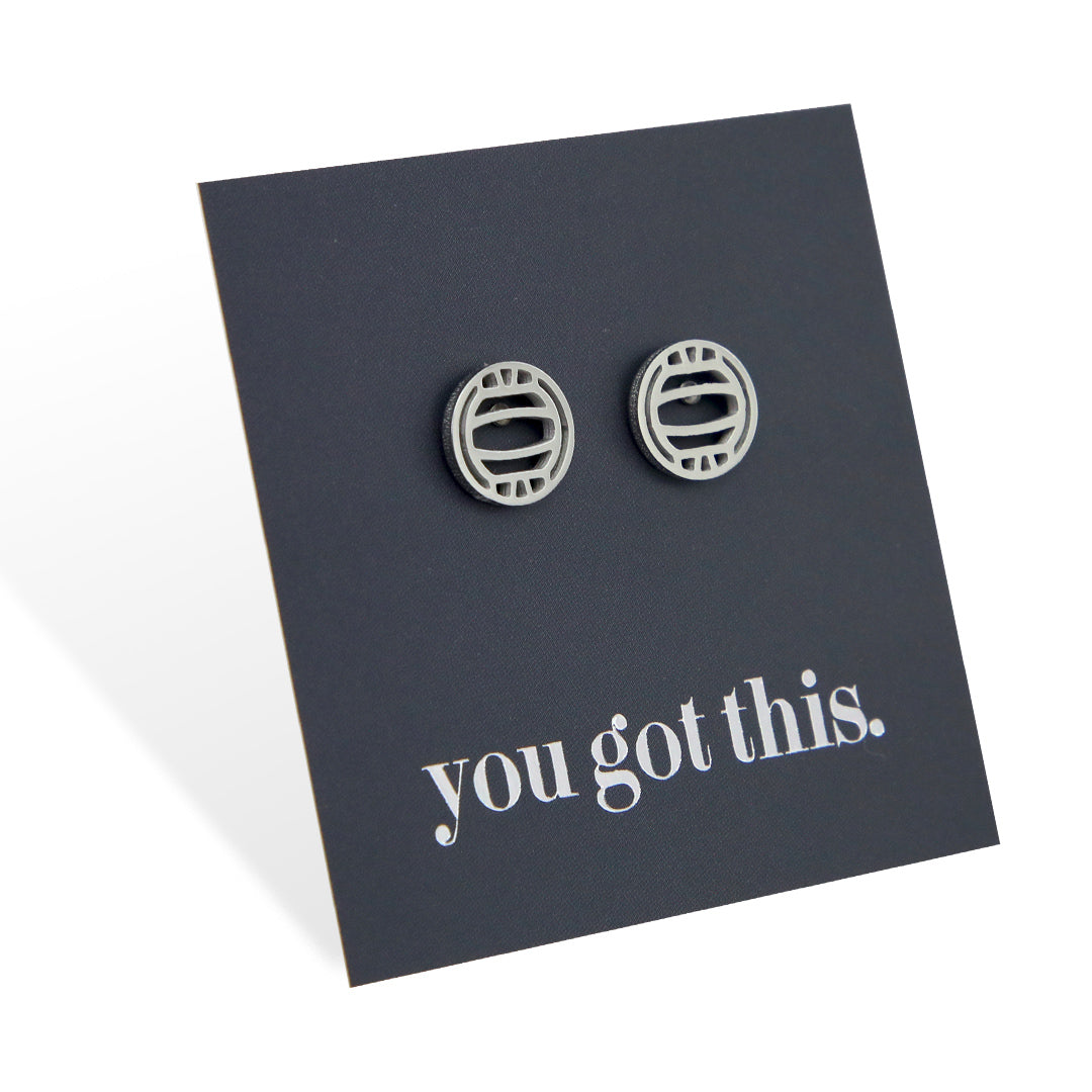 Stainless Steel Earring Studs - You Got This - NETBALLS