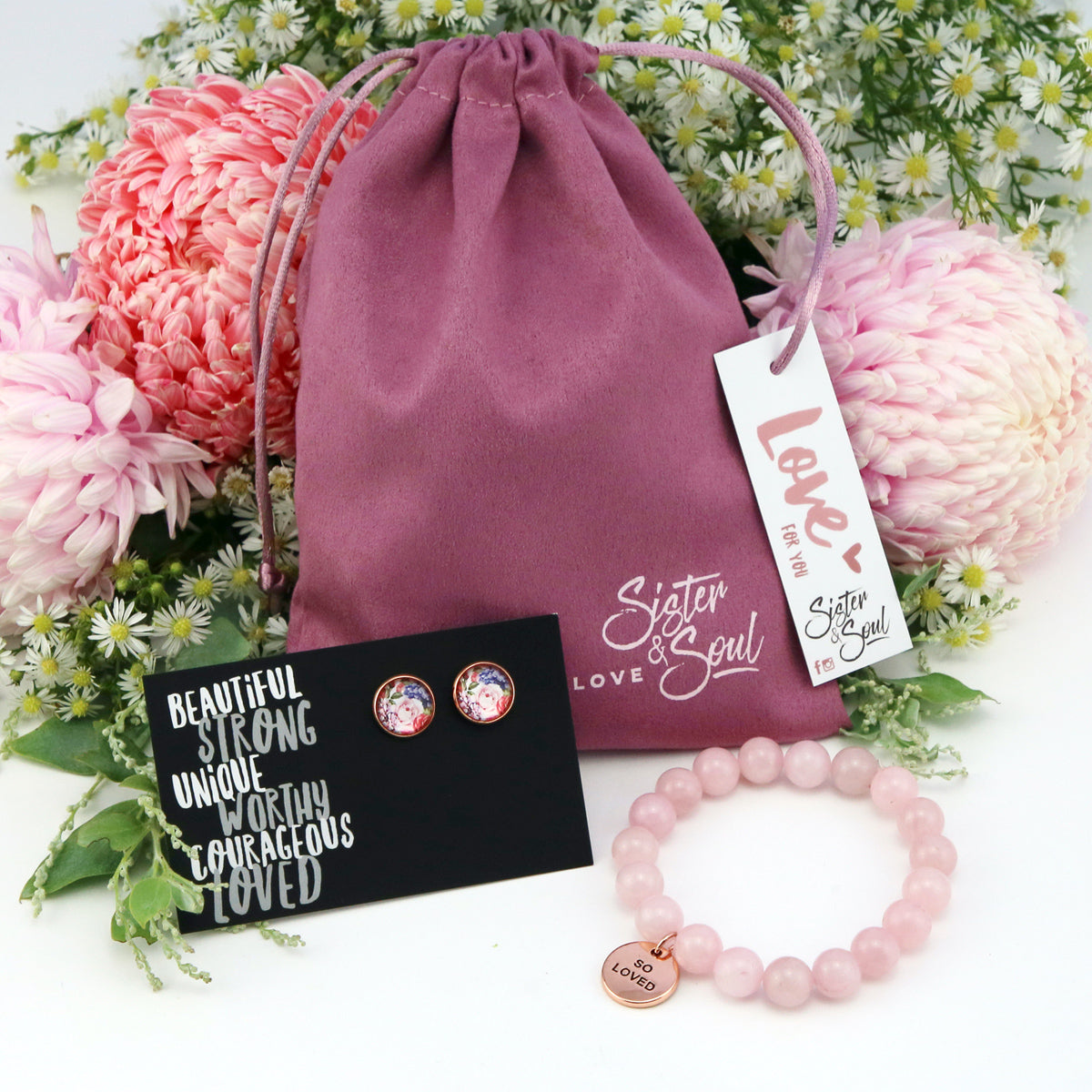 Rosy Plumb & Floral LOVED Gift Bundle (L17)