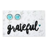 TEAL COLLECTION - Grateful - Bright Silver 12mm Circle Studs - Arctic Blossom (12153)