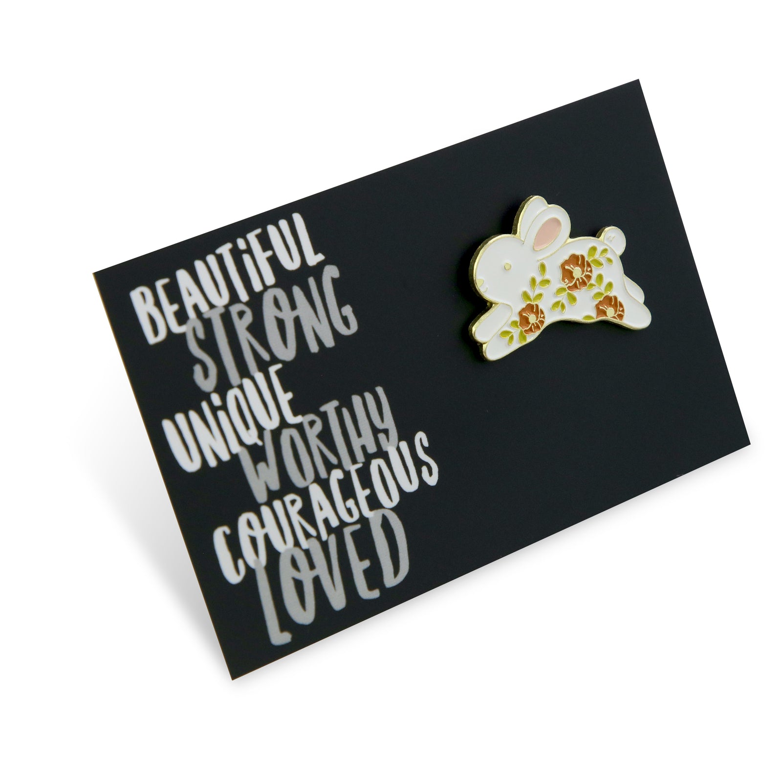 Lovely Pins! Beautiful Strong Unique - Rabbit Run Enamel Badge Pin - (11452)