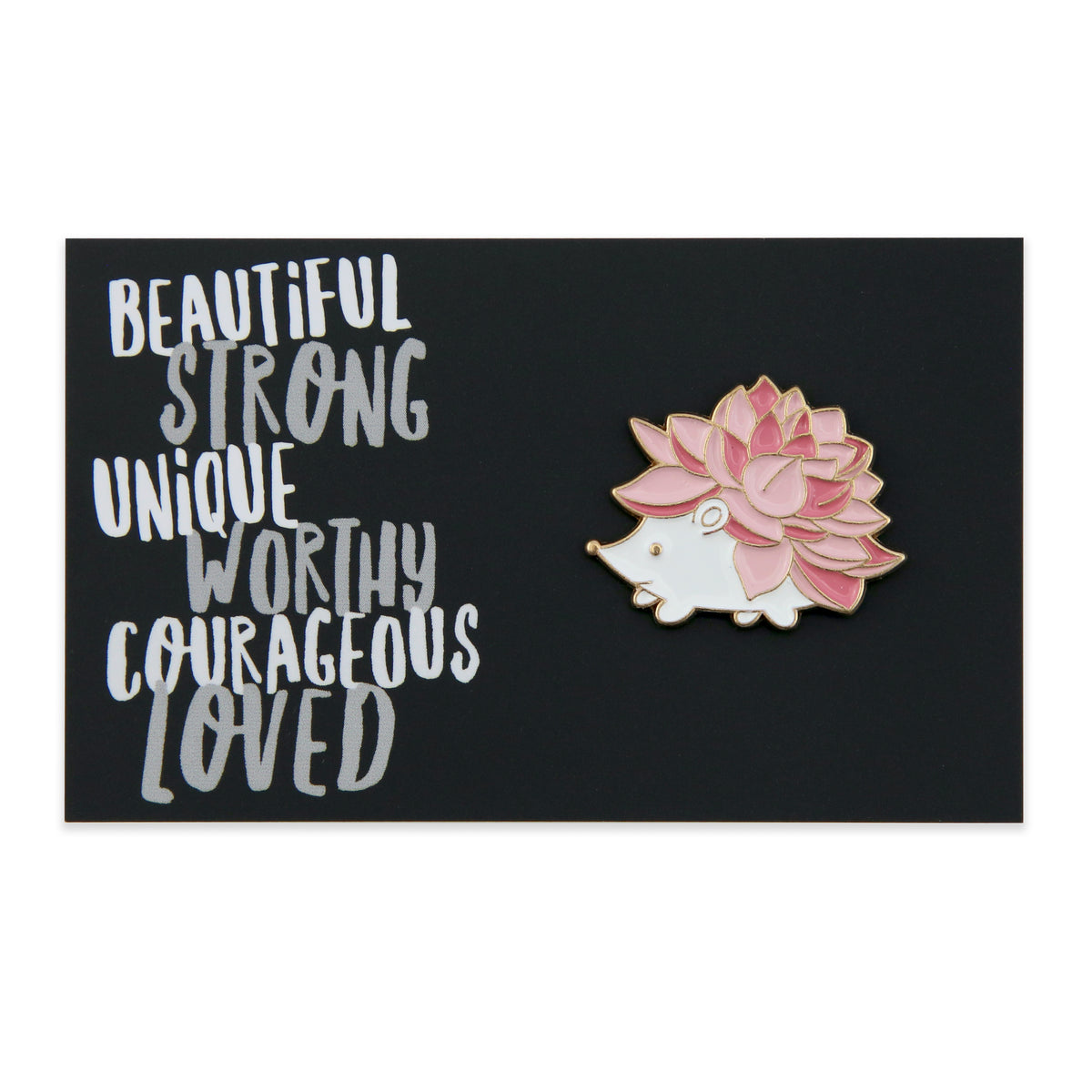 Lovely Pins! Beautiful Strong Unique - Hedgehog Enamel Badge Pin - (11352)