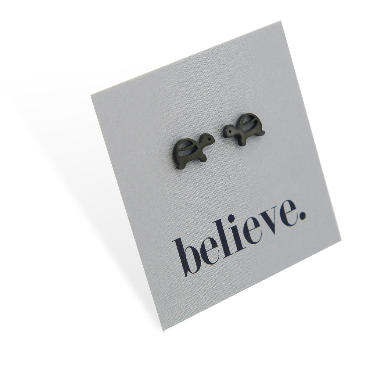 Stainless Steel Earring Studs Believe TURTLES silver, rose gold, gold, black