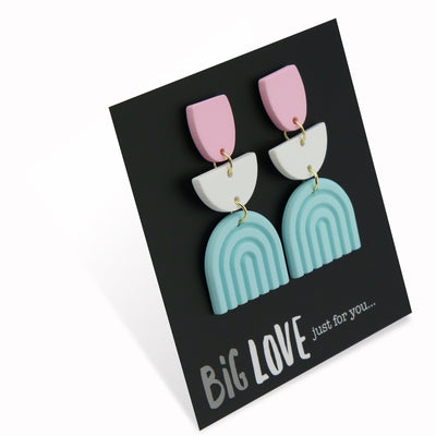 Acrylic Dangles - 'Big Love Just For You' - Mykonos (11462)