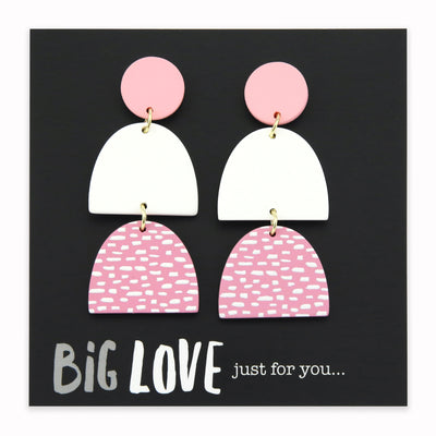 Acrylic Dangles - 'Big Love Just For You' - Santorini (9906)