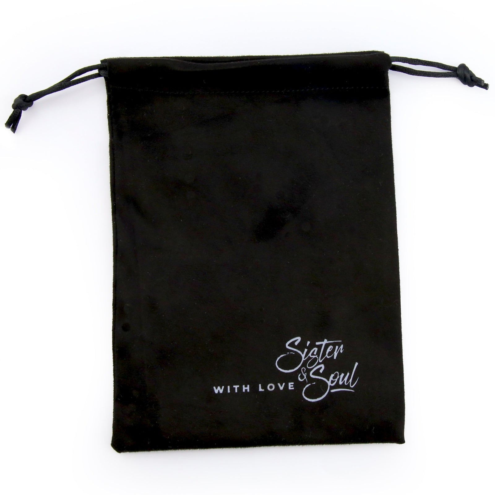 Velour black gift bag