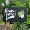 Plant Pins! Bloom Flourish Grow - Monstera Pot Enamel Badge Pin - (11455)