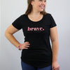 Black Brave Scoopy Women's Tee T-Shirt. Fundraiser for The National Breast Cancer Foundation