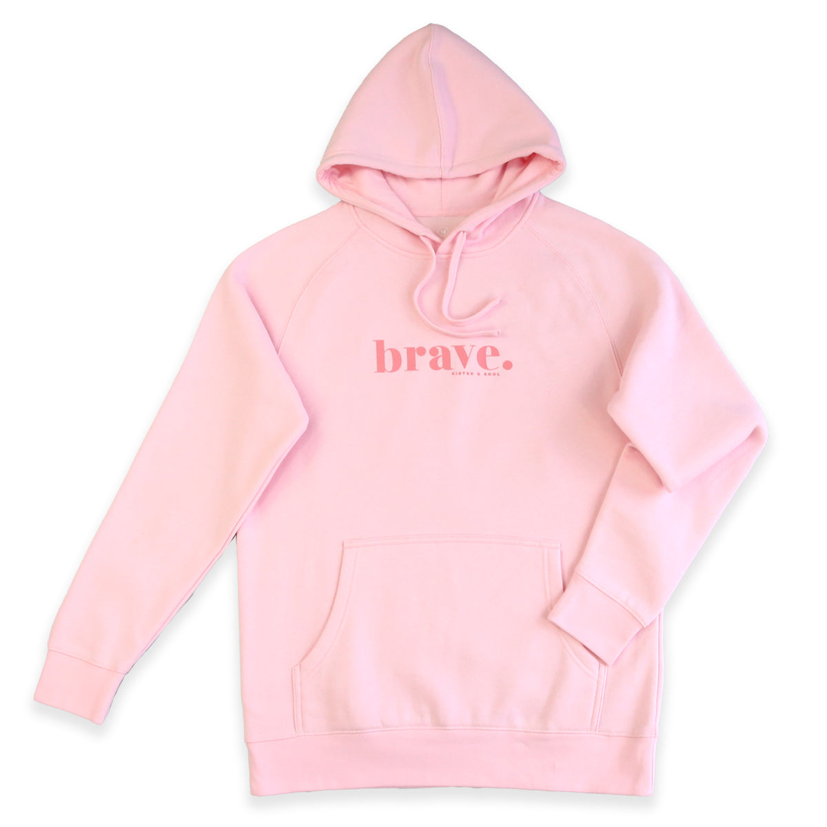 Pink Brave Hoodie with Pink Print. Fundraiser for The National Breast Cancer Foundation