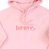 Pink Brave Hoodie with Pink Print. Fundraiser for The National Breast Cancer Foundation