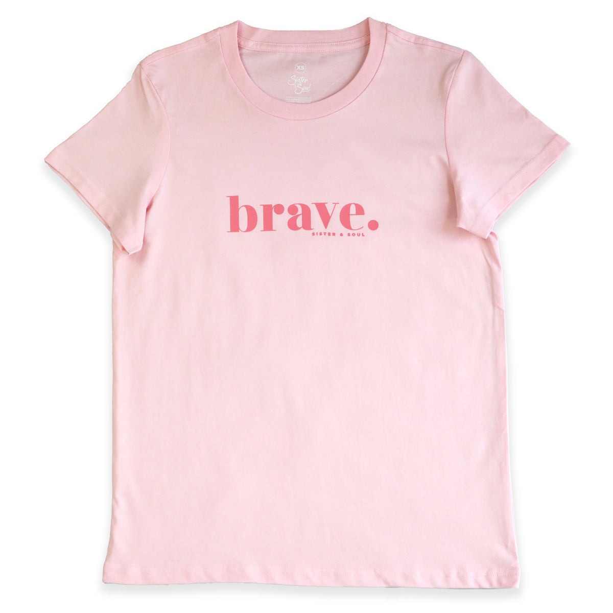 Soft Pink Brave Tee for Women. Fundriaser for the National Breast Cancer Foundation.