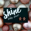 Sparkle Acrylic Studs Gingerbread - Shine Baby Shine - Rose Gold Glitter (9405-R)