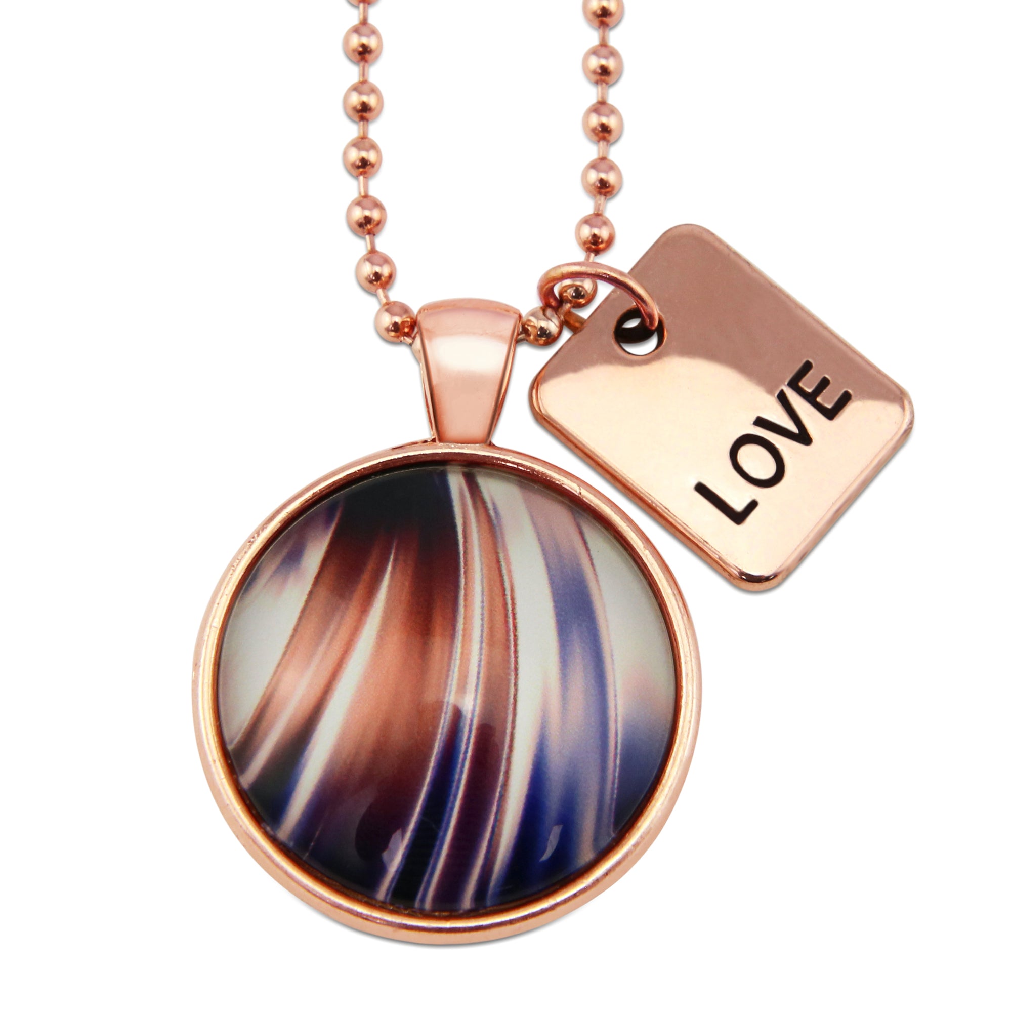 The STRONG WOMEN Collection - Rose Gold 'LOVE' Necklace - Crema (10441)