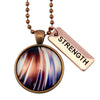 The STRONG WOMEN Collection - Vintage Copper 'STRENGTH' Necklace - Crema (10212)