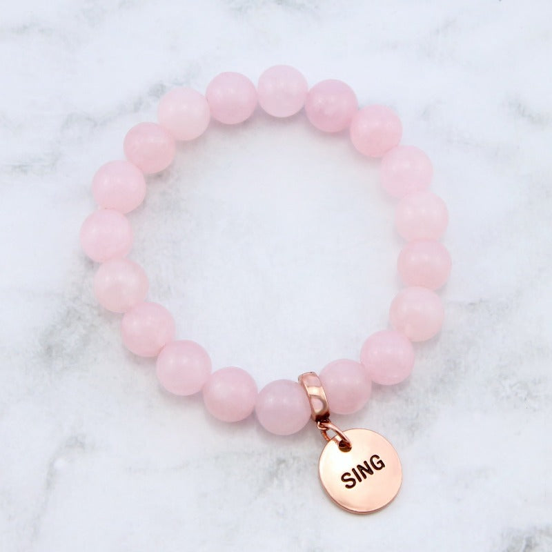 Create Your Own Bracelet - Stone Beads & Word Charm