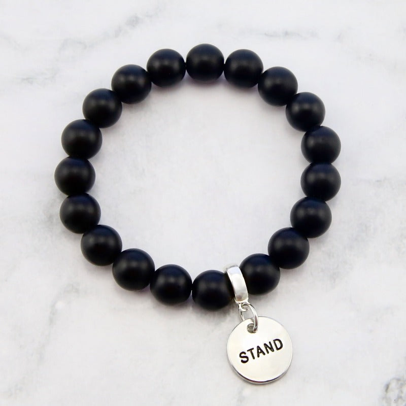 Create Your Own Bracelet - Stone Beads & Word Charm