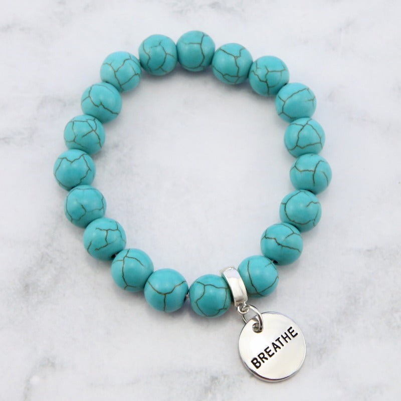 Create Your Own Bracelet - Stone Beads & Word Charm